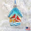 Ornement en forme de maison de vacances cardinal Holiday Splendor