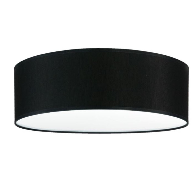 Alix Fabric Flush Mount, Black