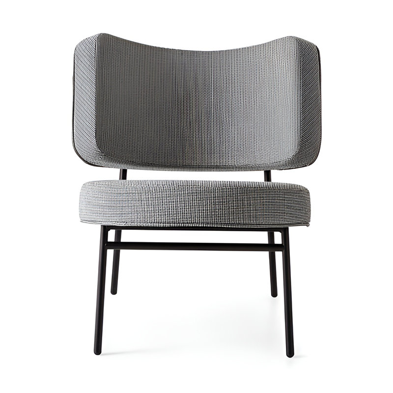 Chaise d'appoint rembourrée Coco, Velours gris, Laiton poli