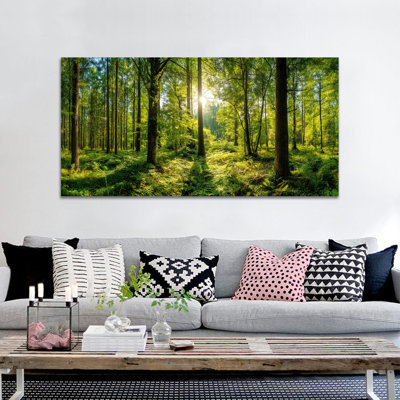 Art mural sur toile GUTTATY Spring, printemps, photos de nature, peinture de paysage de forêt, grandes impressions sur arbre pour le salon, la chambre à coucher ou le bureau, affiche d'art sur toile, 24 po x 48 po