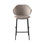 Holly Upholstered Stool with Rounded Back and Metal Frame