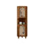 Armoire de rangement 70,87 "triangulaire en bois massif brun