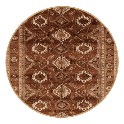 Machine Washable Persian Brown Area Rug