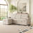 Convertible Sleeper Combo Sofa, Convertible Sofa Bed Polyester Pullout Bed With Storage Recliner And Cup Holder For Living Room, Tight Spaces-1247701233