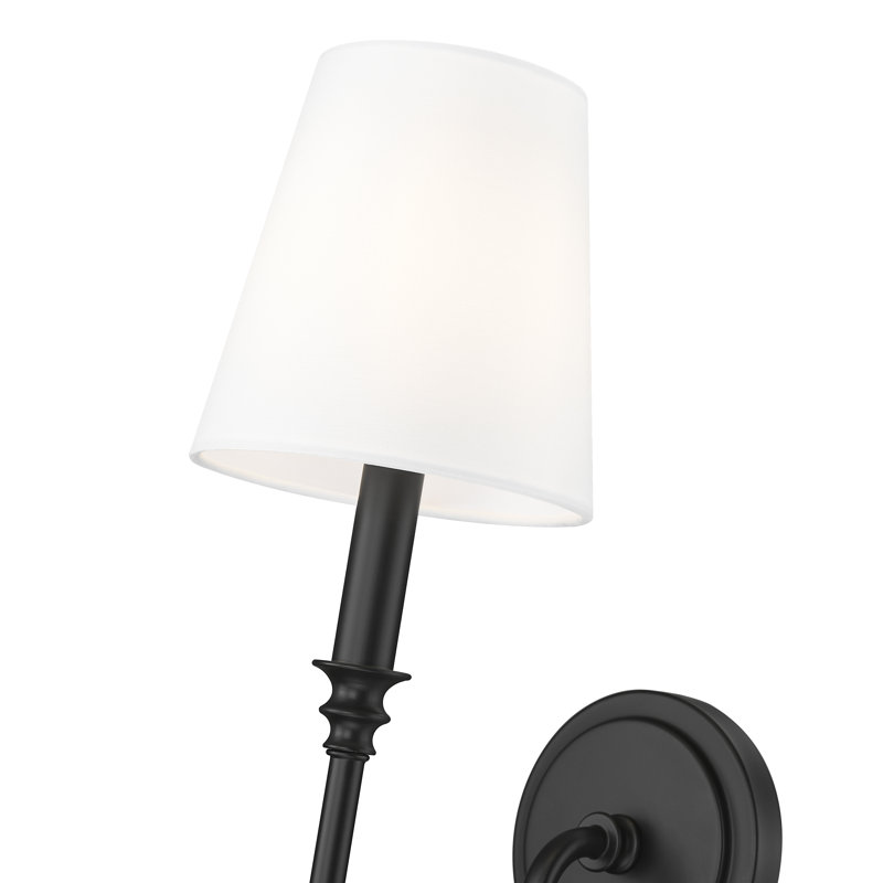 Jisele 21 inch Matte Black 1 Light Wall Sconce, Matte Black
