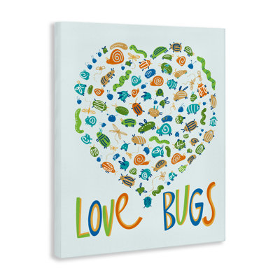 Toile en forme de cœur Love Bugs, conception par Connie Summers