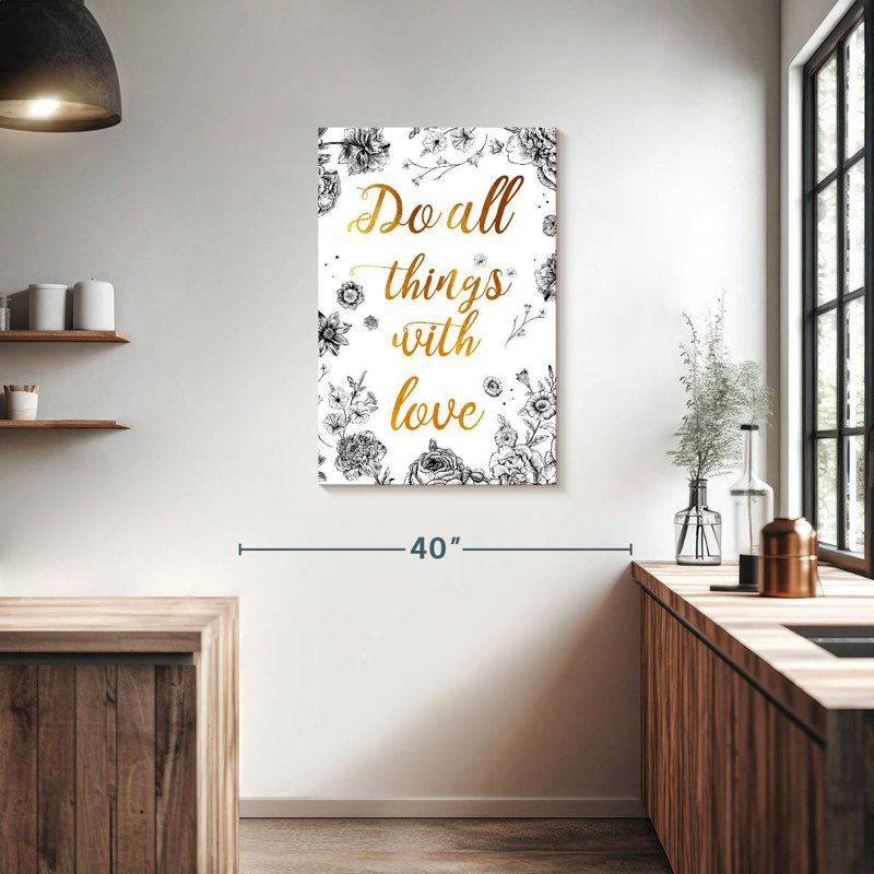 Tergel Do All Things With Love, citation II, H 36 po x l 24 po