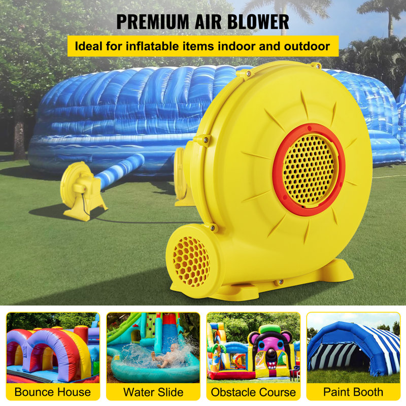 VEVOR Yellow 450W Portable Air Blower Fan for Inflatable Bounce Houses