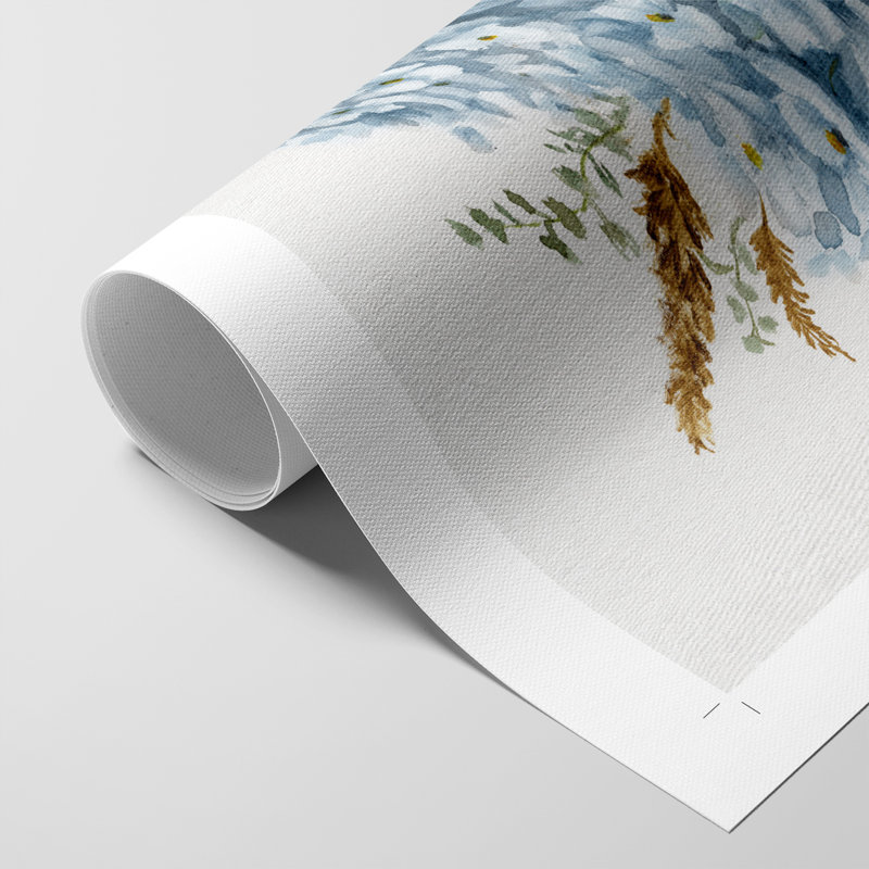 Petite hortensia bleue I - impression sur toile seulement - non encadrée, H 12 po x l 8 po