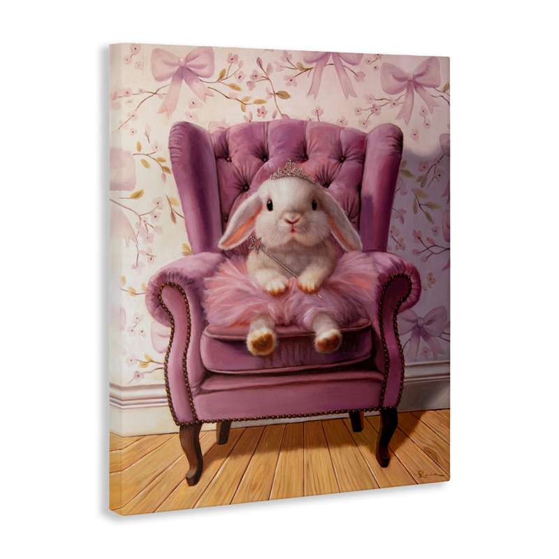 Toile de lapin tutu rose, conception par Lucia Heffernan, H 40 po x l 30 po