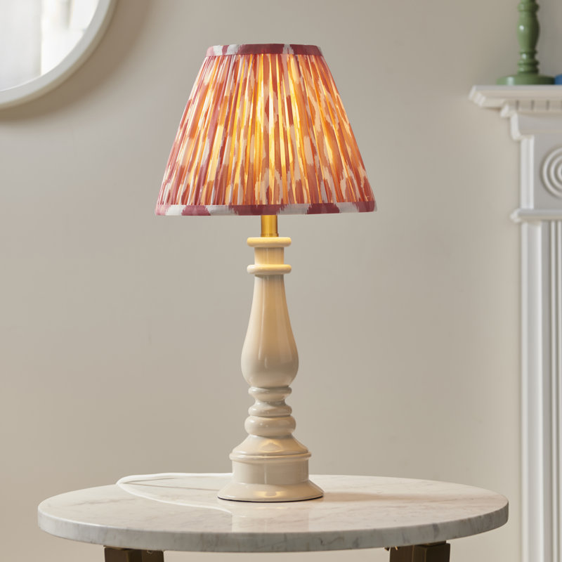 Myrtle Table Lamp, Coral Pink, 52cm H x 25cm W x 25cm D