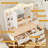Vanity Desk With Mirror And Lights, Makeup Vanity With 2 USB Ports, Dual Drawer And Chest Storage, 3 Lighting Modes, Foldable Three-Sided Mirror