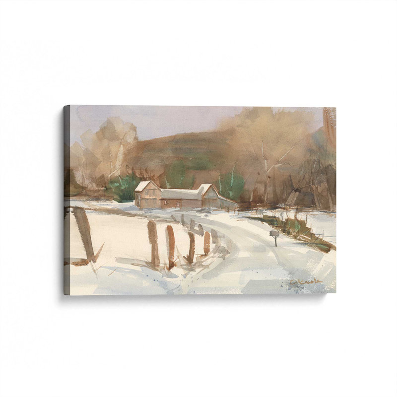 Impression sur toile, "Connection Barns" par Stephen Calcasola, H 12 po x l 16 po