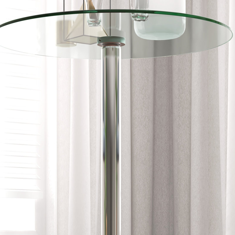 Janieka Round Glass Outdoor Bar Table