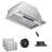 36-Inch 900 CFM Convertible Insert Range Hood with LCD 4-Speed Touch Control, Remote in Stainless Steel