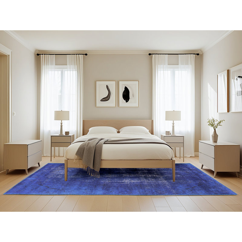 Tapis bleu foncé Rogofsky, Rectangle 5 pi x 8 pi