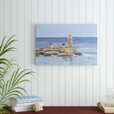 «Beach Scene I», peinture sur toile