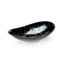 Lavabo de salle de bain ovale noir / argent peint à la main-94225043