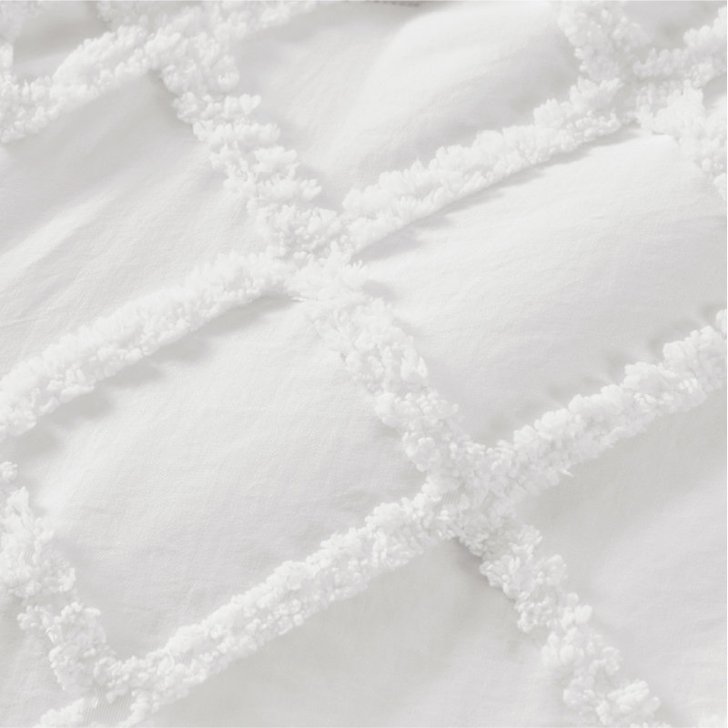 Bedsure Jacquard Comforter Set, White, King Comforter + 2 King Shams