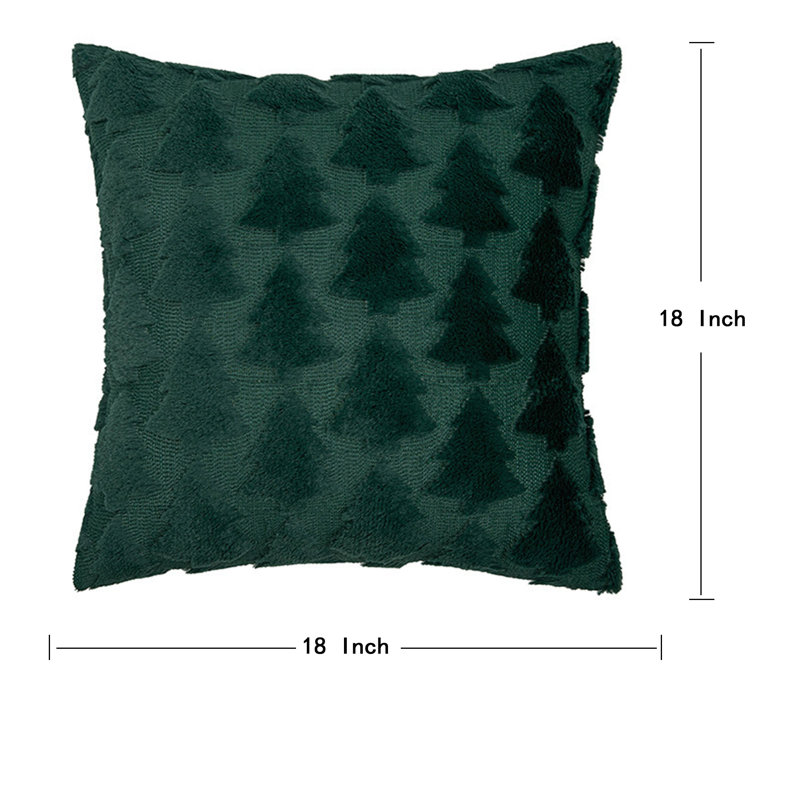 Christmas Tree Throw Pillow Cases Set Of 2, Green