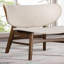 Chaise d'appoint de style moderne Mid-Century avec dossier à oreilles