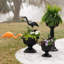Spooky Spooky Halloween Flamingo Lawn Ornament Set