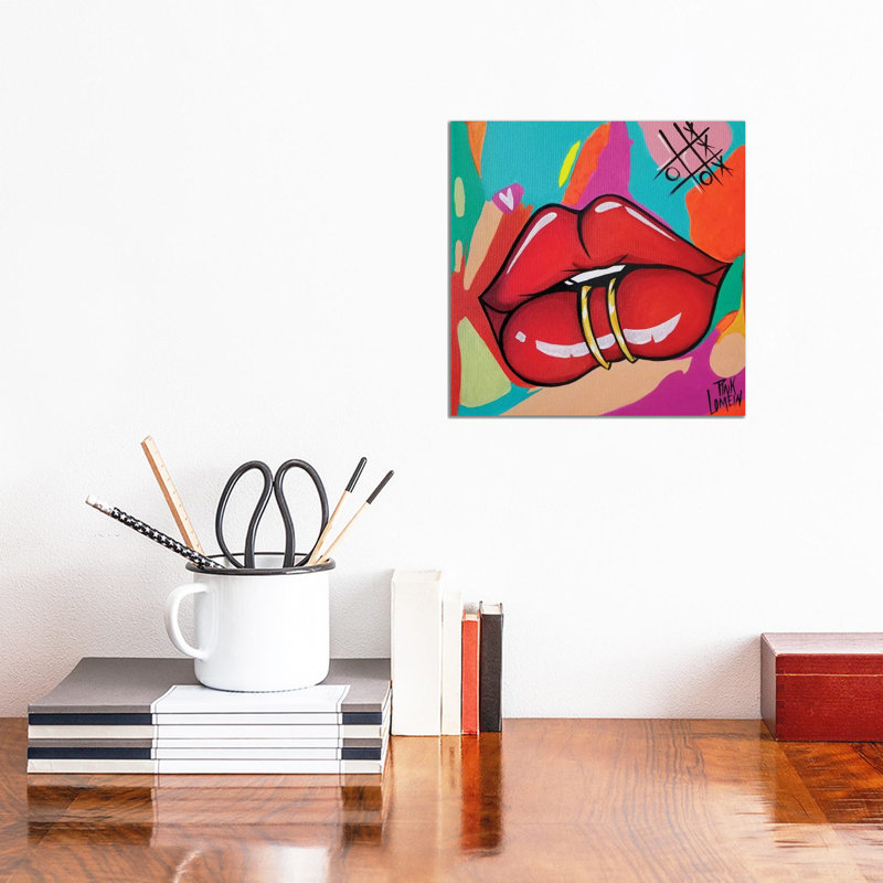 " Juice " by Pinklomein Painting Print, 12" H x 12" W x 0.75" D