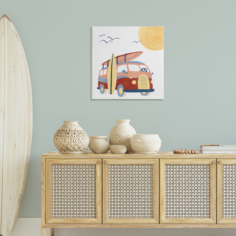 «Summer Surf Bus» par Carrie Cantwell, H 30 po x l 30 po