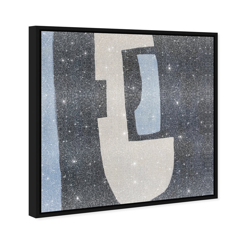 Contours of Silence II Canvas Abstract Print by Oliver Gal, Black Frame, 12 x 12, 13"H x 13"W, Black Frame