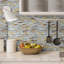 Carreau de mosaïque à joint en brique de verre 1 po x 4 po Supreme Tile Ocean-55373658