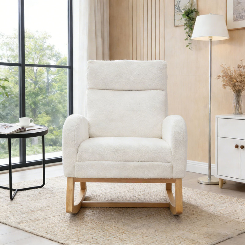Chaise berçante Teddy, Blanc