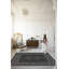 Tapis décoratif noir à motif traditionnel noir et gris-1013405682