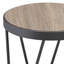Table de bout en chêne gris patiné et noir patiné