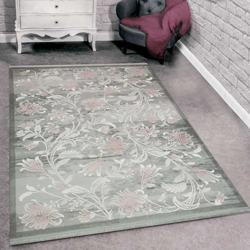 Eshelman Floral Hand Hooked Area Rug, Rectangle 160 x 230cm