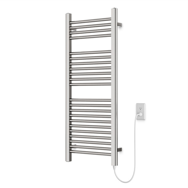 Chauffe-serviettes en nickel brossé 44 "x 18" Artos M11145P-BN Artby, H 44 po x l 18 po x P 5,19 po, Nickel brossé
