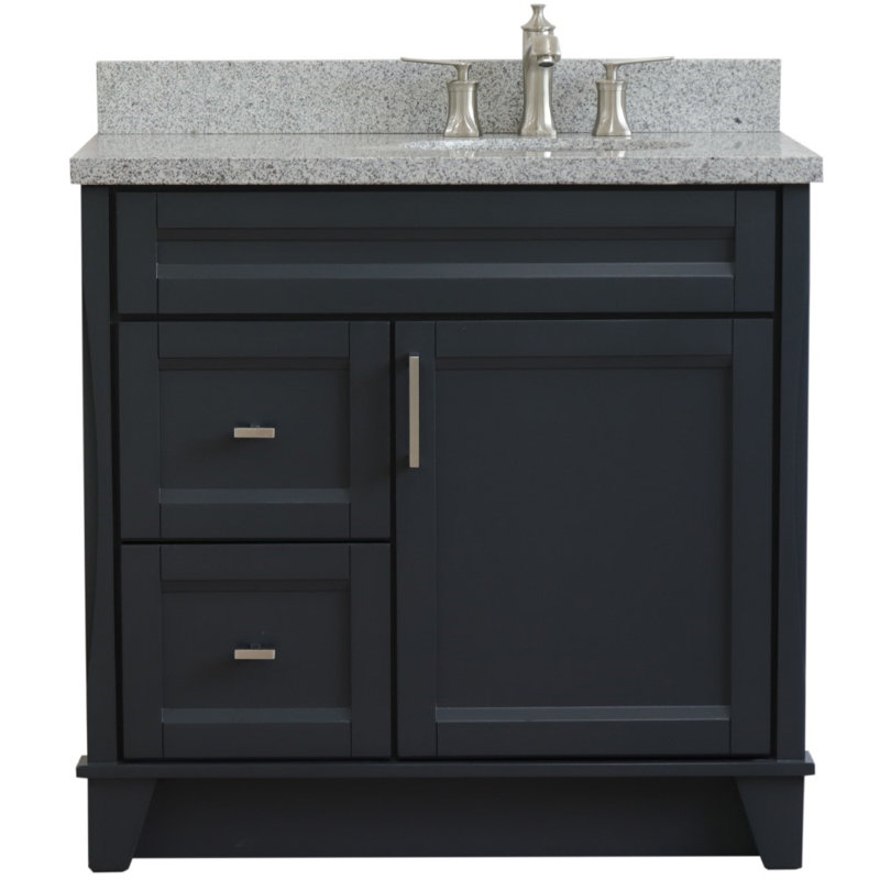 Meuble-lavabo simple 37 po Absalom, Gris