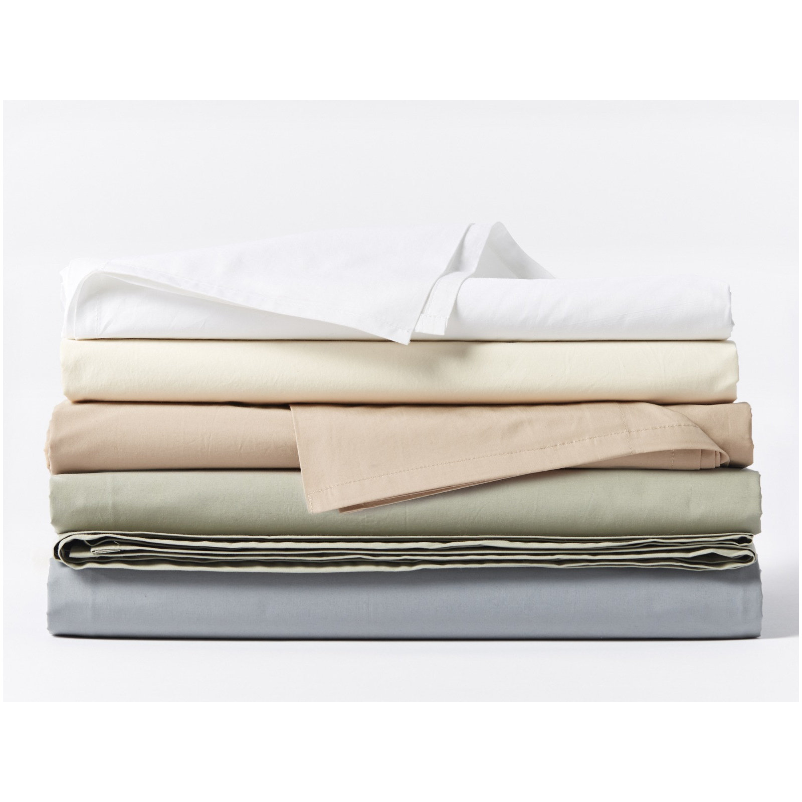 100% Cotton Percale Fitted Sheet, Alpine White, King Fitted Sheet