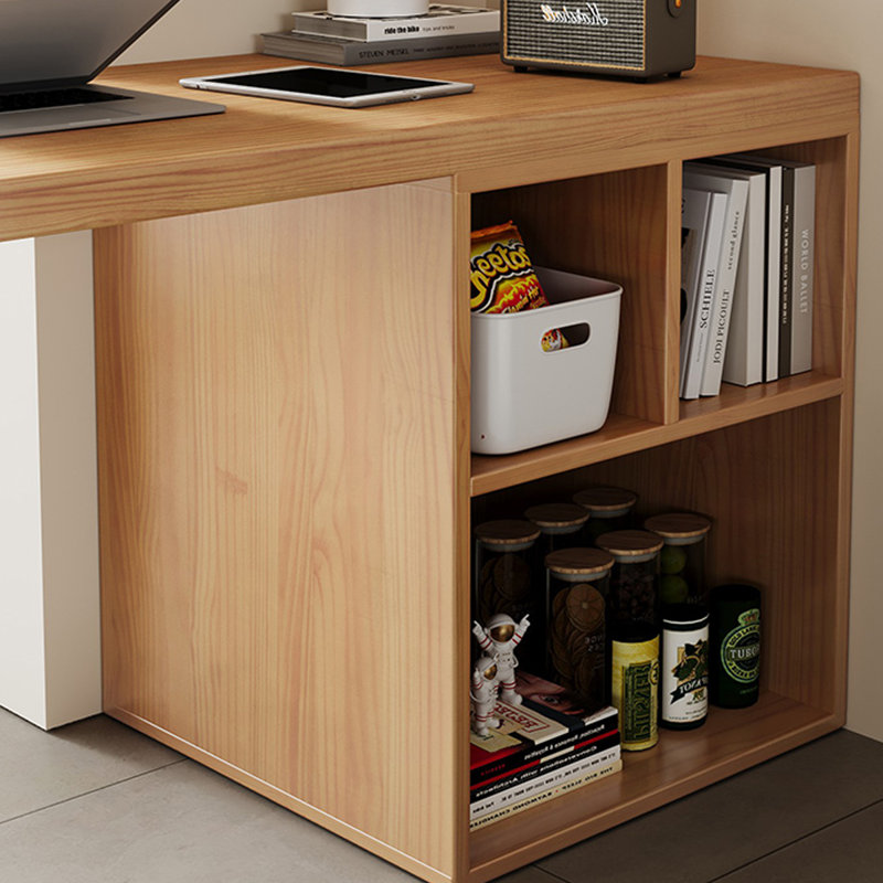 Bureau rectangulaire en bois massif Burlywood, H 29,53 po x l 78,74 po x P 23,62 po