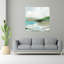 «Coastal Serenity With Green Hills», art mural côtier-411938271