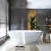 66.9'' x 29.5'' Freestanding Soaking Solid Surface Bathtub
