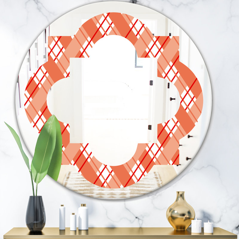 Miroir mural quadrilobe quadrilobe éclectique, H 23,6 po x l 23,6 po