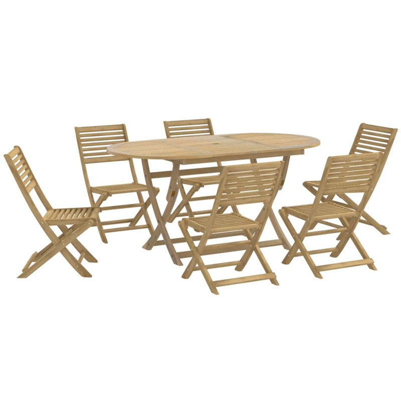 Acacia Solid Wood Patio Dining Set
