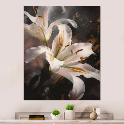 " White Graceful Lilies II "