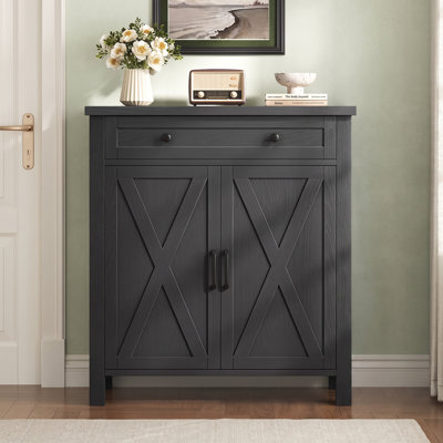  Buffet Farmhouse avec tablettes réglables et tiroir de rangement