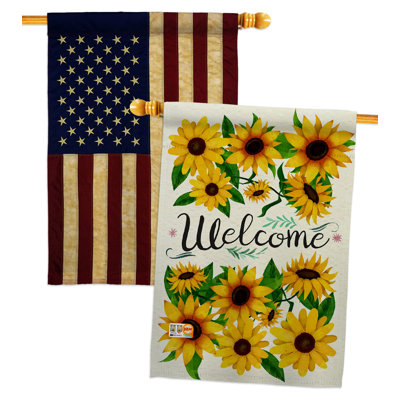 Double Sided 40'' H x 28'' W Polyester House Flag