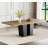 62.99" -78.74" Extendable Dining Table Set, Black&Brown Dining Room Table & Velvet Dining Chairs with Wood Leg, Rustic Kitchen Dining Table and Chairs Set, Modern Dining Table Set-1357237209-1357237283