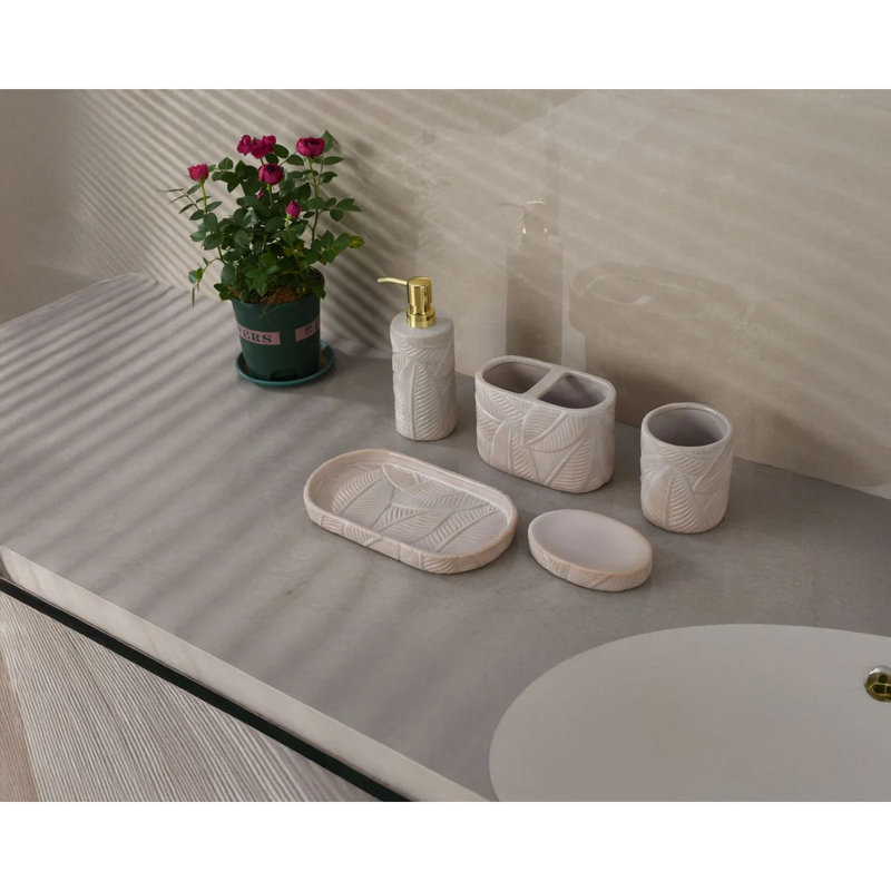 7pc Resin Bathroom Accessories Set