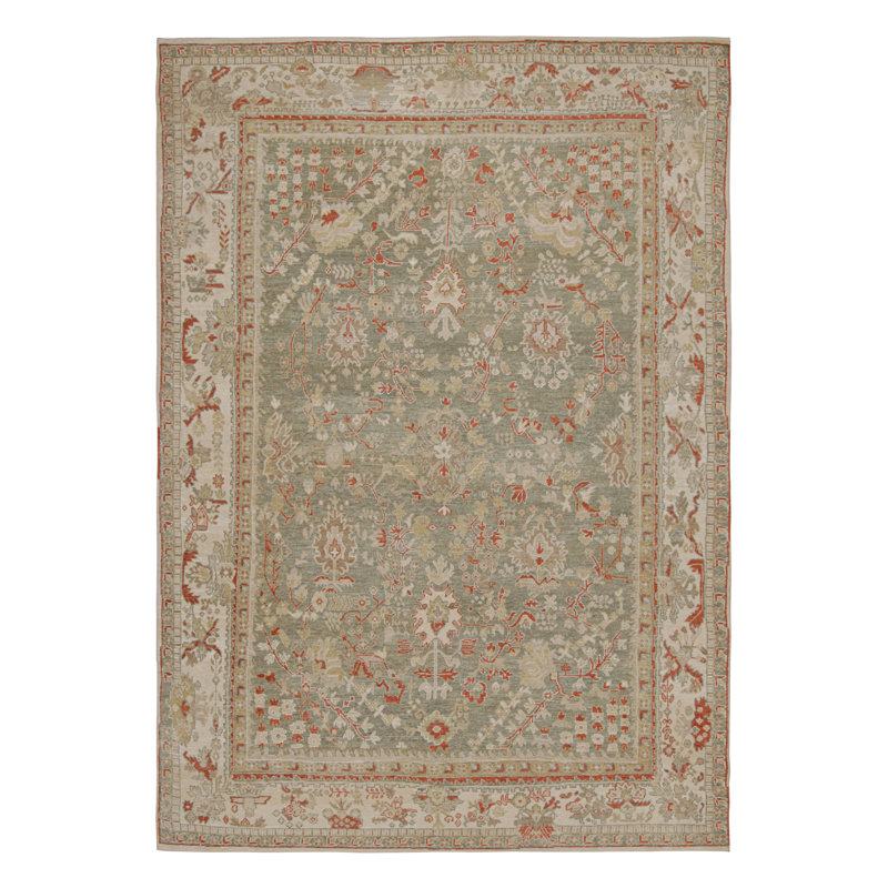 One-of-a-Kind Rectangle 9'9" X 14' Hand Knotted Area Rug