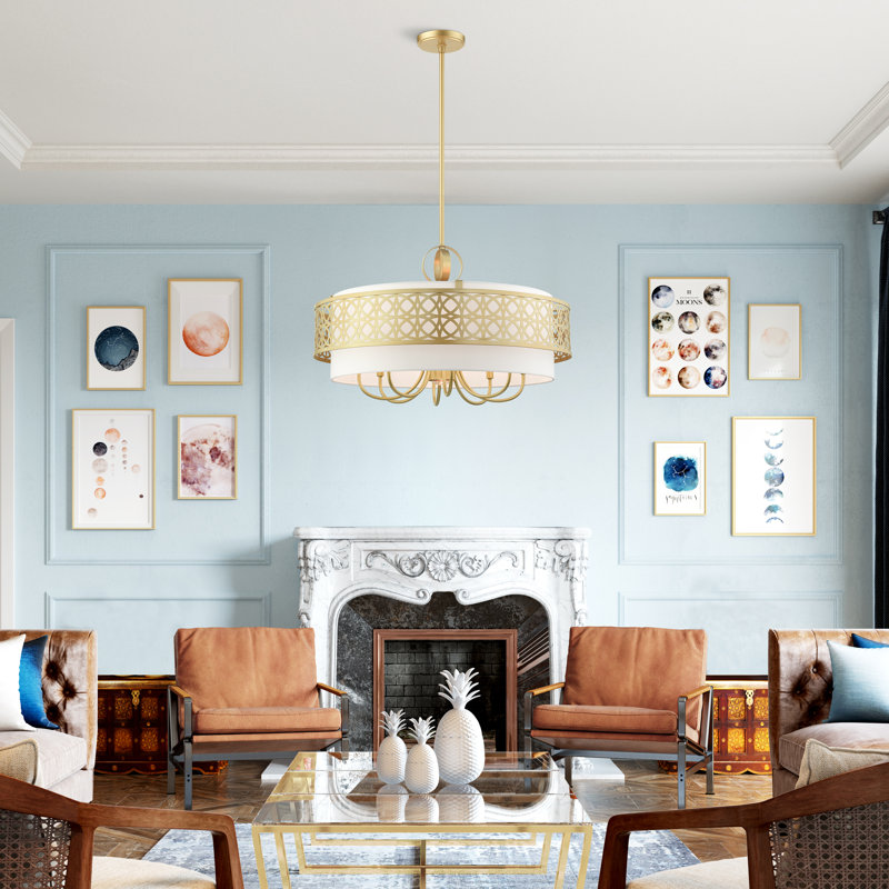 Eraman 9 - Light Dimmable Drum Chandelier