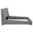 Stanley Upholstered Eastern King Wingback Platform Bed Grey-1221635492